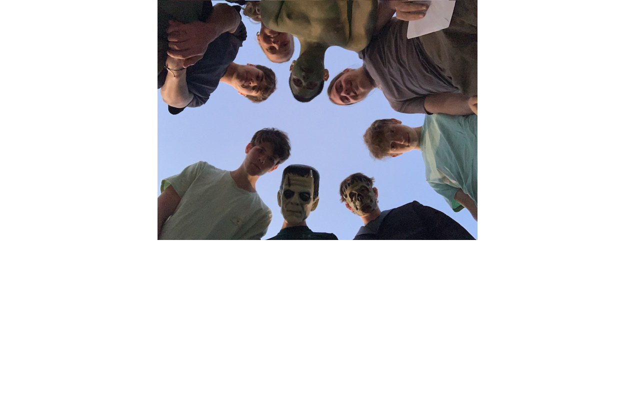 Image for Monster Mash - Group of kids dressed as green monsters for a MS/HS school contest. (Halloween)